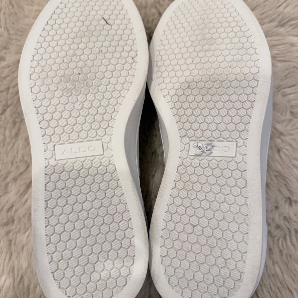 Aldo Gray and White Casual Sneakers - Picture 5 of 6
